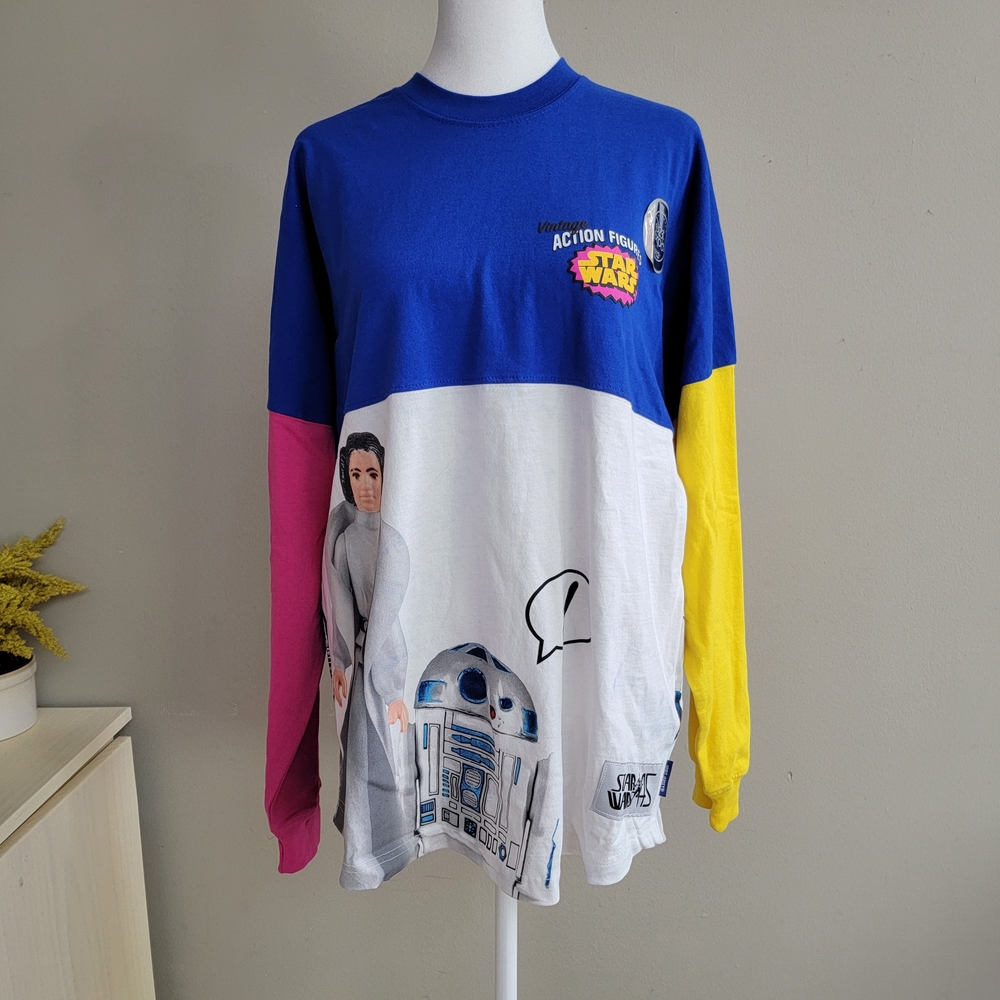 Disney Star Wars Colorblock Spirit Jersey - Blue, White, Pink, Yellow Size S